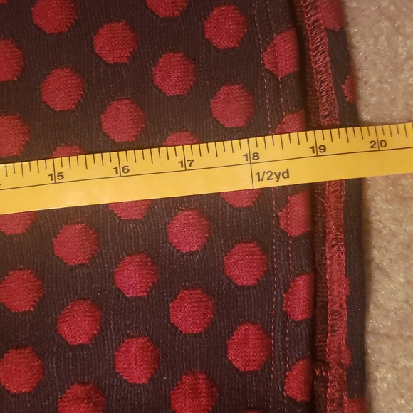 Modcloth  sweater skirt, navy with red polka dots. - Picture 5 of 11